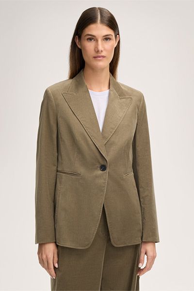 Taillierter Feincord-Blazer