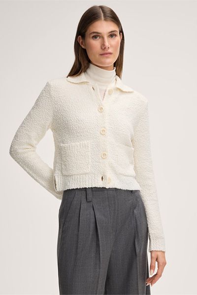 Strukturierter Cardigan in Tweed-Optik