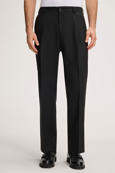 Klassische Schurwollhose mit Bundfalten