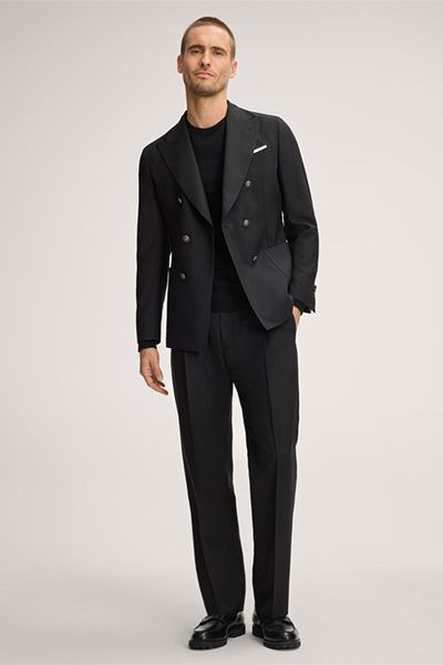 Klassische Schurwollhose mit Bundfalten