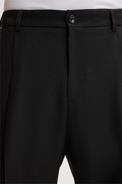 Klassische Schurwollhose mit Bundfalten