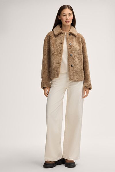 Kurze Wendejacke aus Lammfell