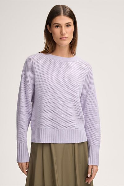 Strukturierter Pullover aus Wolle und Kaschmir
