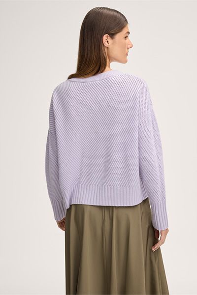 Strukturierter Pullover aus Wolle und Kaschmir