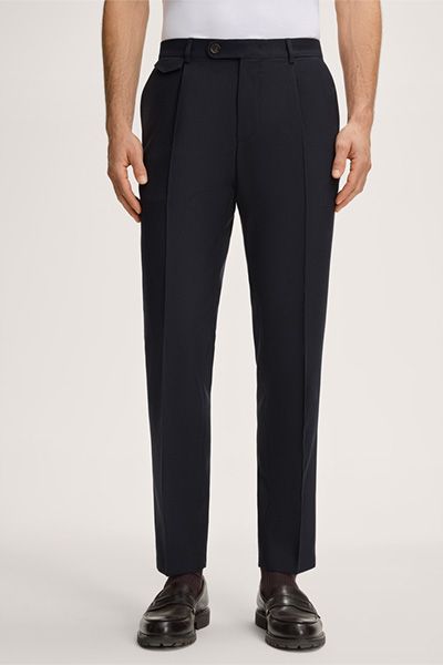 Elegante Bundfaltenhose aus reiner Schurwolle