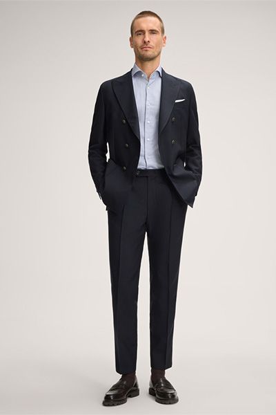 Elegante Bundfaltenhose aus reiner Schurwolle