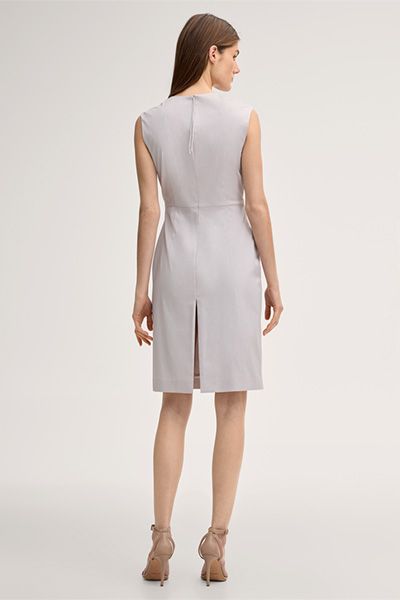 Drapiertes Baumwollstretch-Etui-Kleid