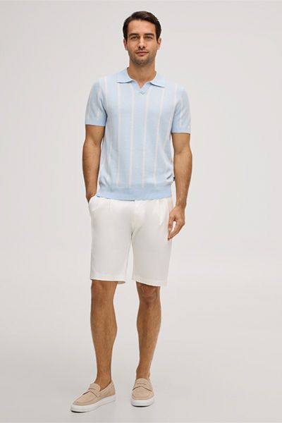 Klassische Bermuda-Shorts aus Baumwollmix