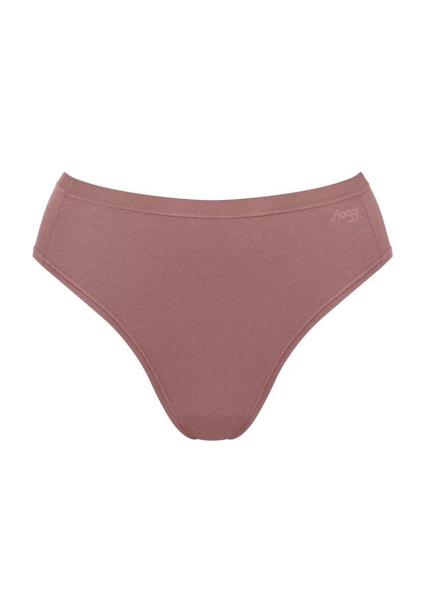 Klassische einfarbige Slips mit hohem Beinausschnitt