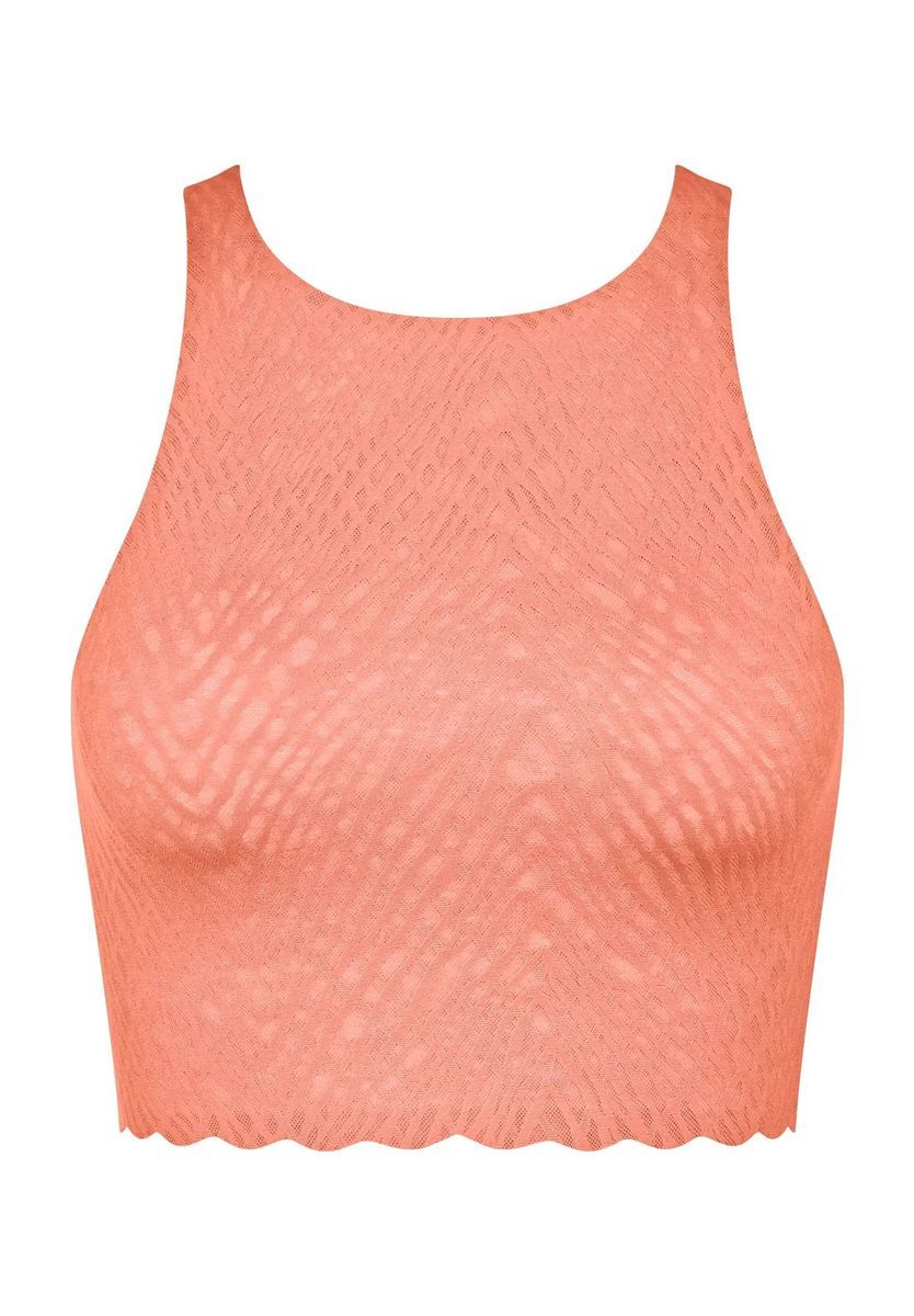 Nahtloses Stretch-Spitzen-Bustier-Top