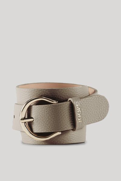 JOOP! Beige Ledergürtel mit goldener Schnalle Unisex Accessoire