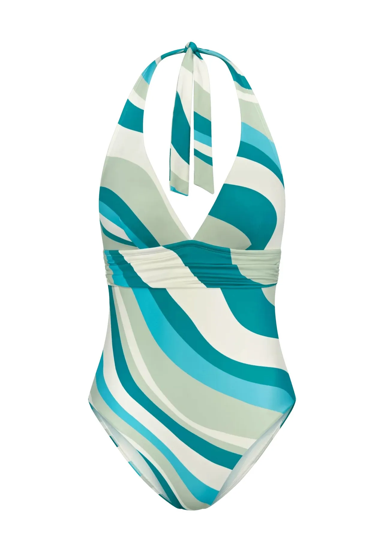 TRIUMPH Summer Mix & Match Badeanzug, Neckholder, für Damen, grün|türkis, 38B