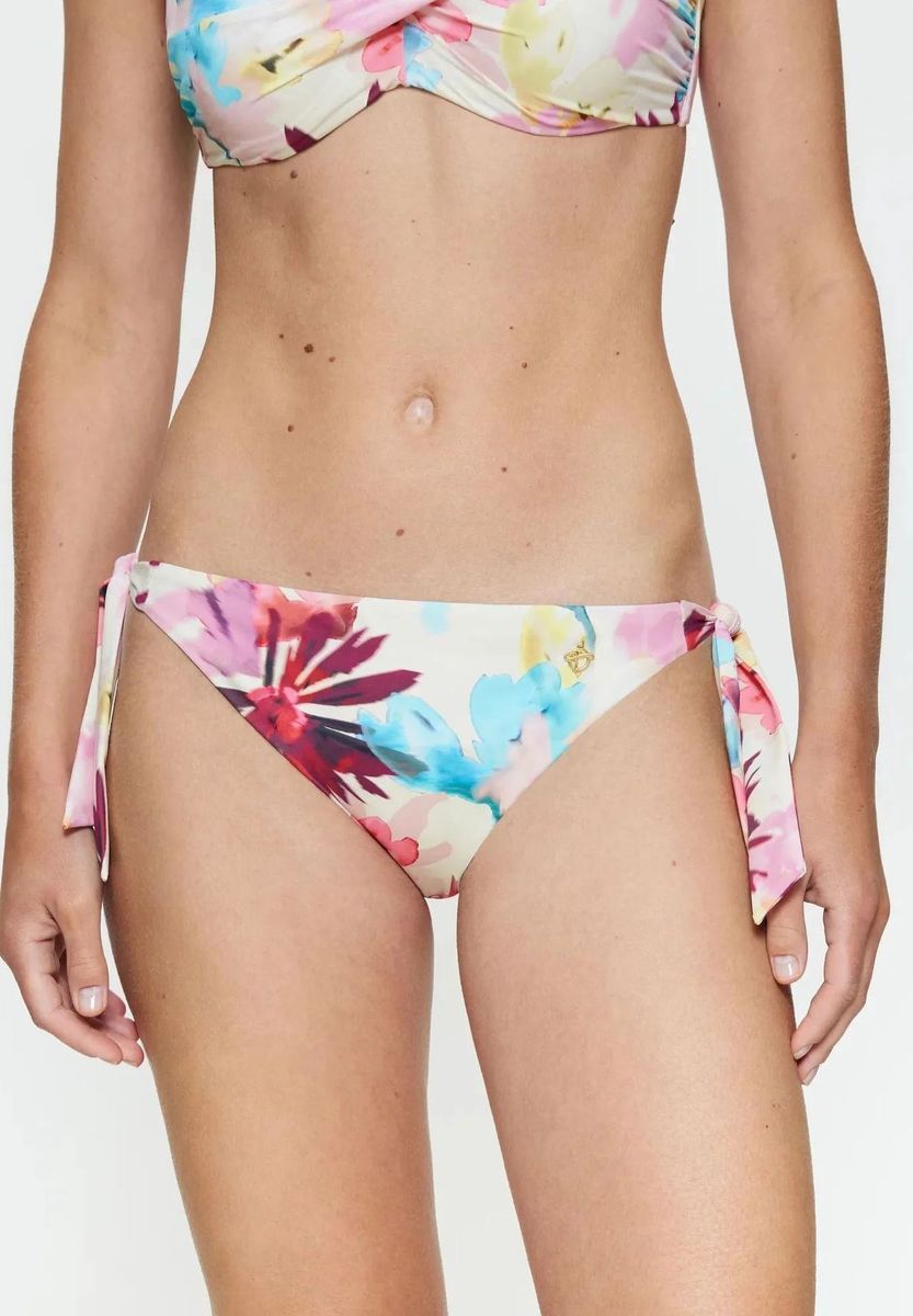 Geblümte Bikinihose zum Binden