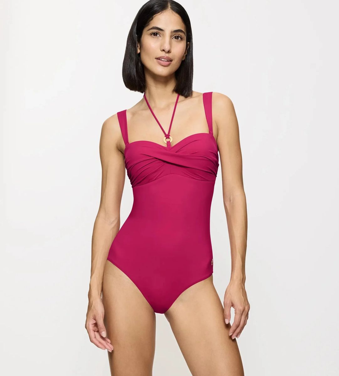 TRIUMPH Summer Twist Badeanzug, abnehmbare Träger, für Damen, pink, 38B