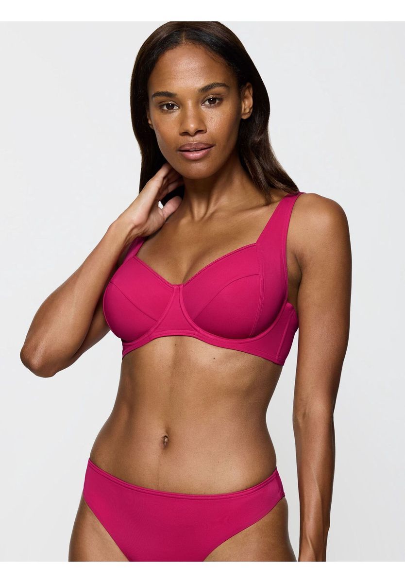 TRIUMPH Summer Twist Bügel-Bikini-Oberteil, breite Träger, für Damen, rot, 38D