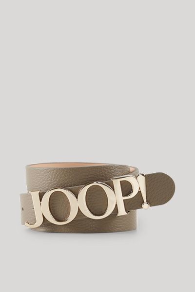 JOOP! Beiger Ledergürtel mit Logo-Schnalle für Damen