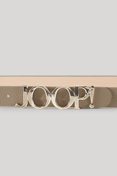 JOOP! Beiger Ledergürtel mit Logo-Schnalle für Damen