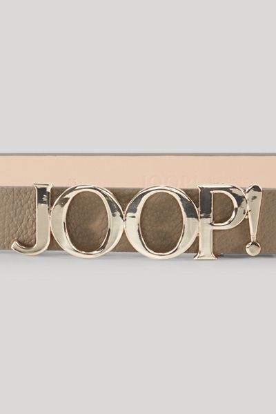 JOOP! Beiger Ledergürtel mit Logo-Schnalle für Damen