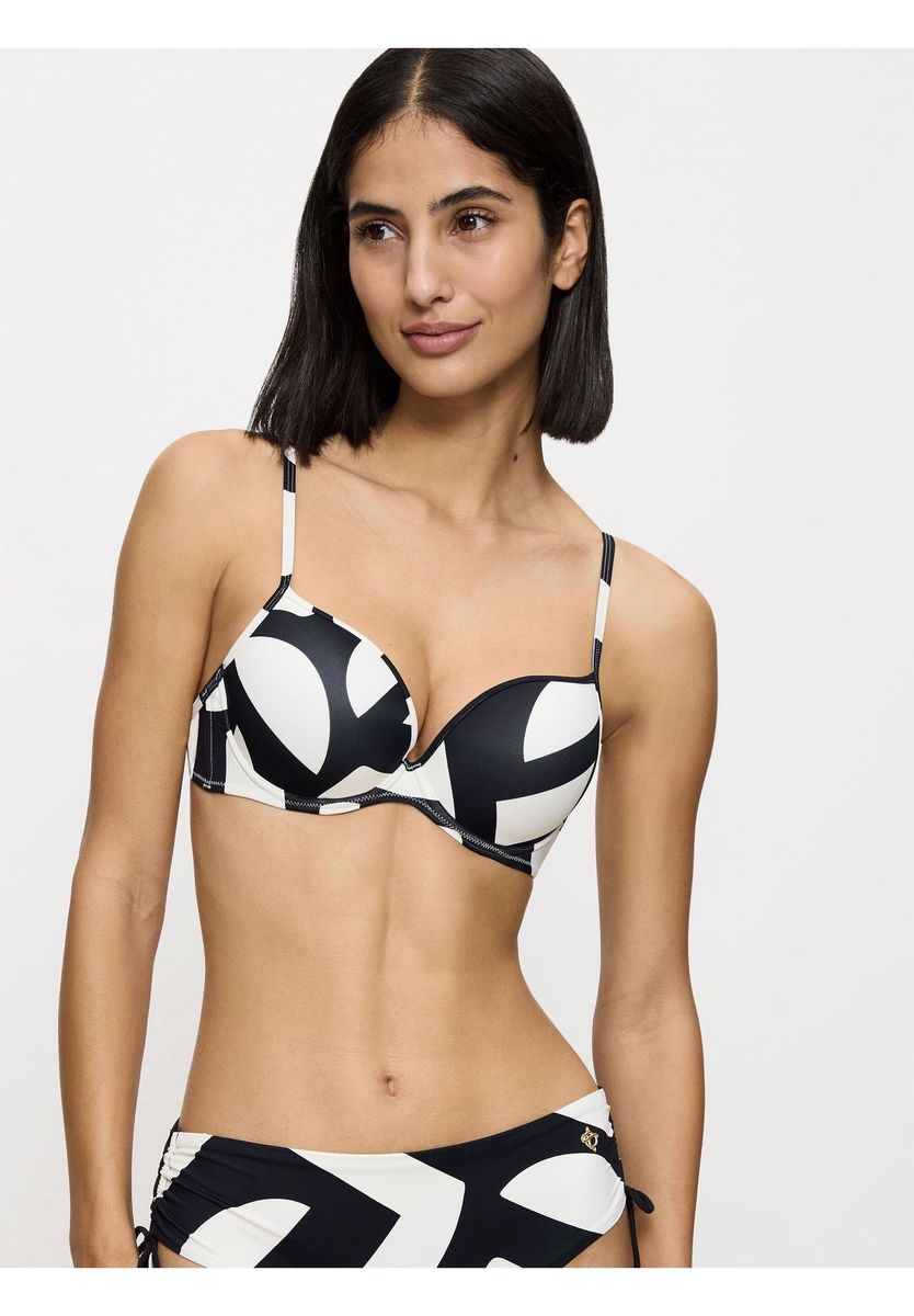 TRIUMPH Summer Allure Bügel-Bikini-Oberteil, verstellbare Träger, für Damen, schwarz|weiß, 36B
