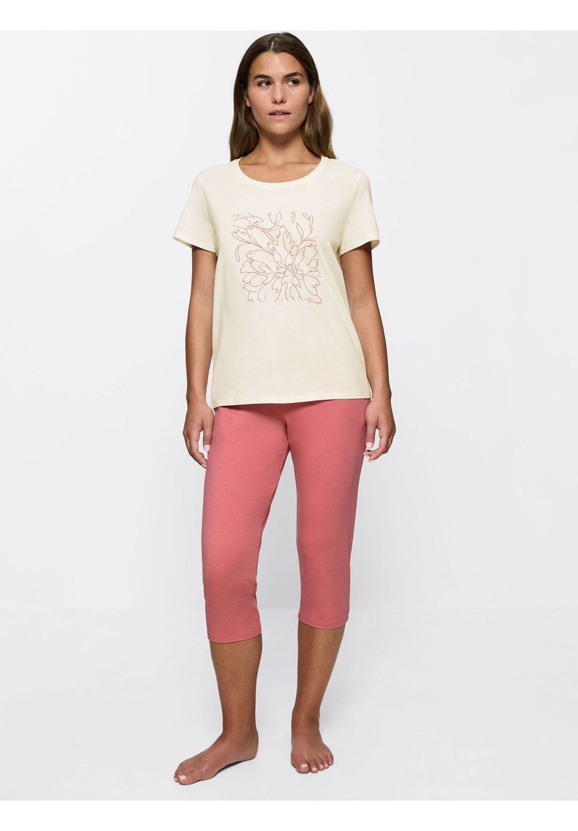 TRIUMPH Capri-Pyjama, Bio-Baumwolle, für Damen, pink, 42