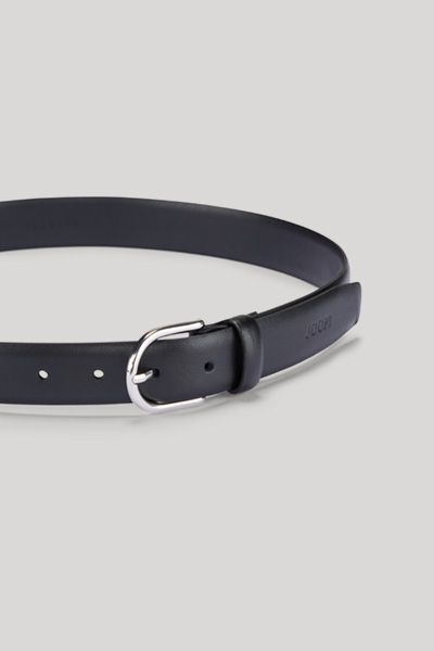 JOOP! Schwarzer Ledergürtel mit silberner Schnalle für Damen