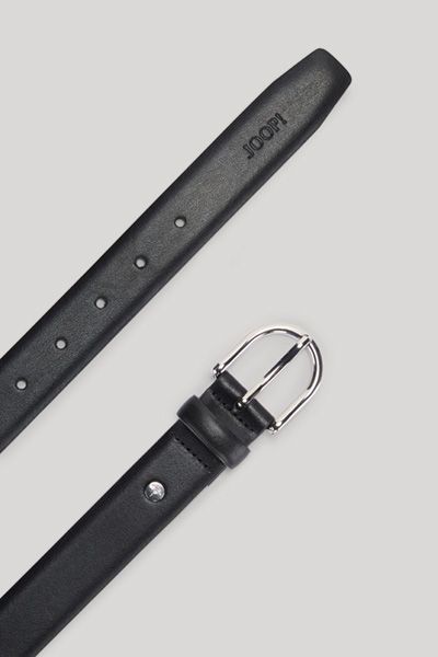 JOOP! Schwarzer Ledergürtel mit silberner Schnalle für Damen