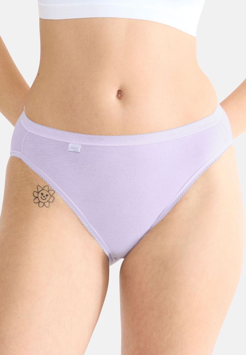 Klassische, hochgeschnittene Baumwollslips