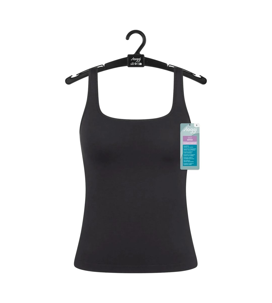 sloggi Go Sense Tanktop, breite Träger, für Damen, schwarz, S