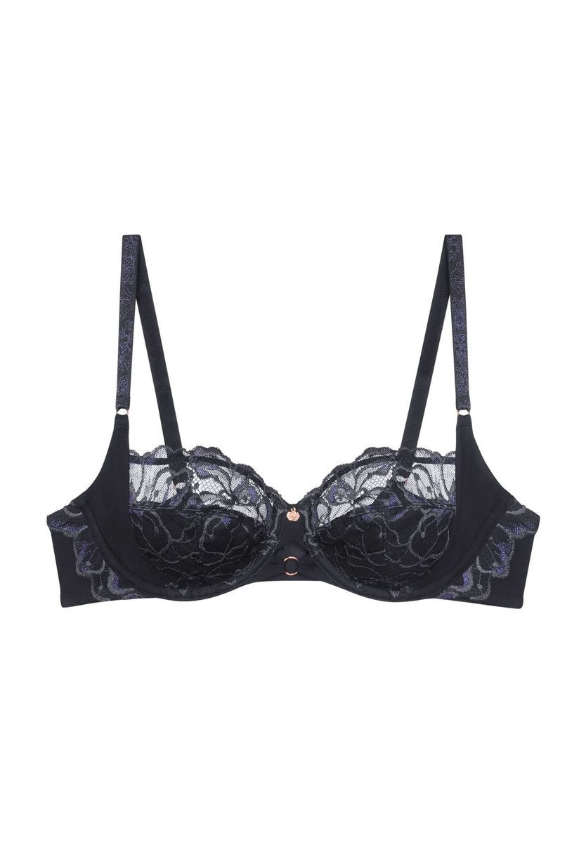 Balconette-BH mit floraler Spitze und Bügel