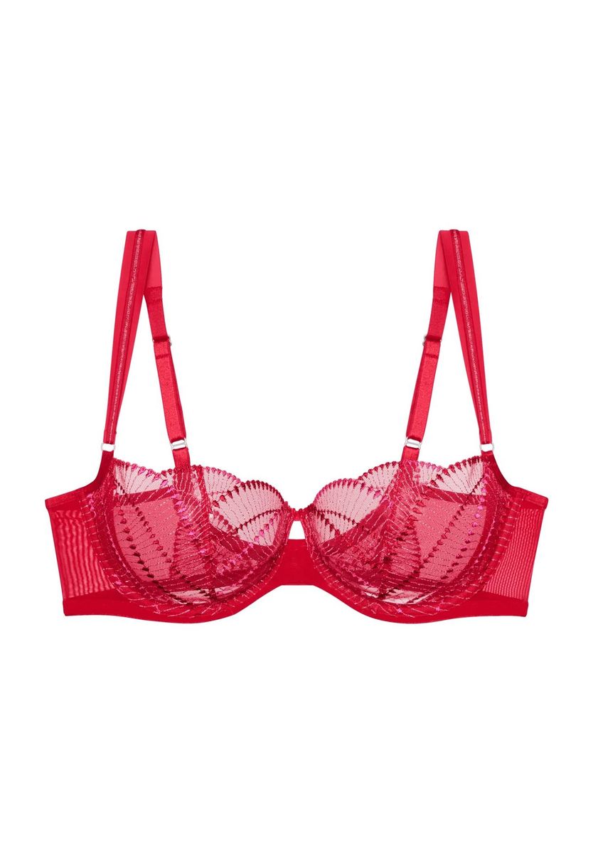 Balconette-BH mit Spitze und verstellbaren Trägern