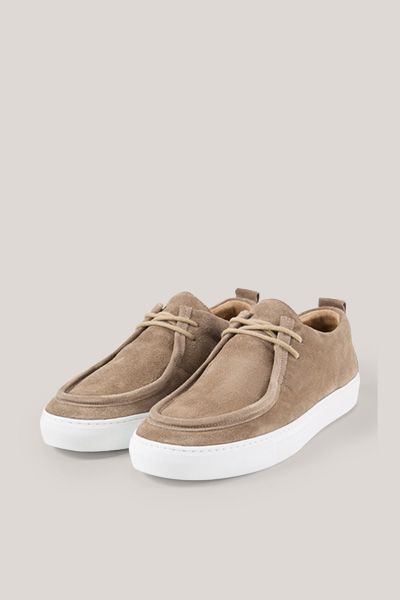 Ludwig Reiter Wildleder Mokassin Sneaker in Taupe mit weißer Sohle