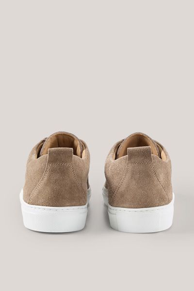 Ludwig Reiter Wildleder Mokassin Sneaker in Taupe mit weißer Sohle