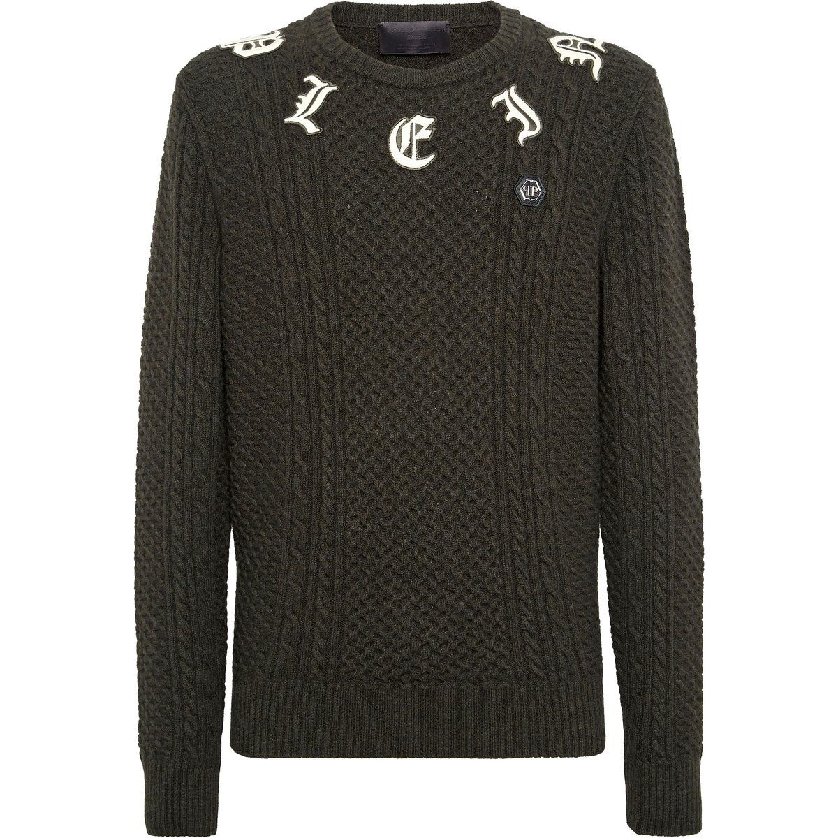 Rundhalspullover Monogram