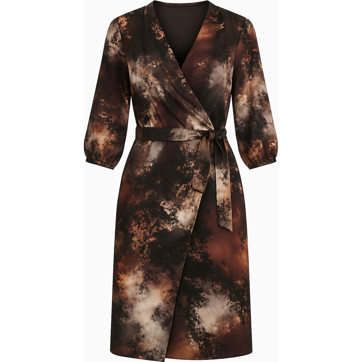 Bedrucktes Wickelkleid