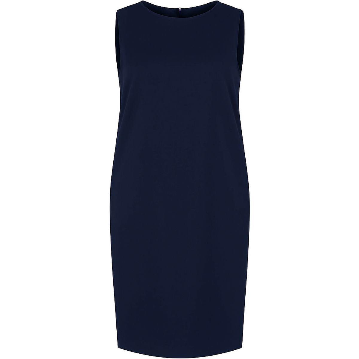 Marineblaues Etuikleid mit Seitentaschen – Schwerer Jerseystoff