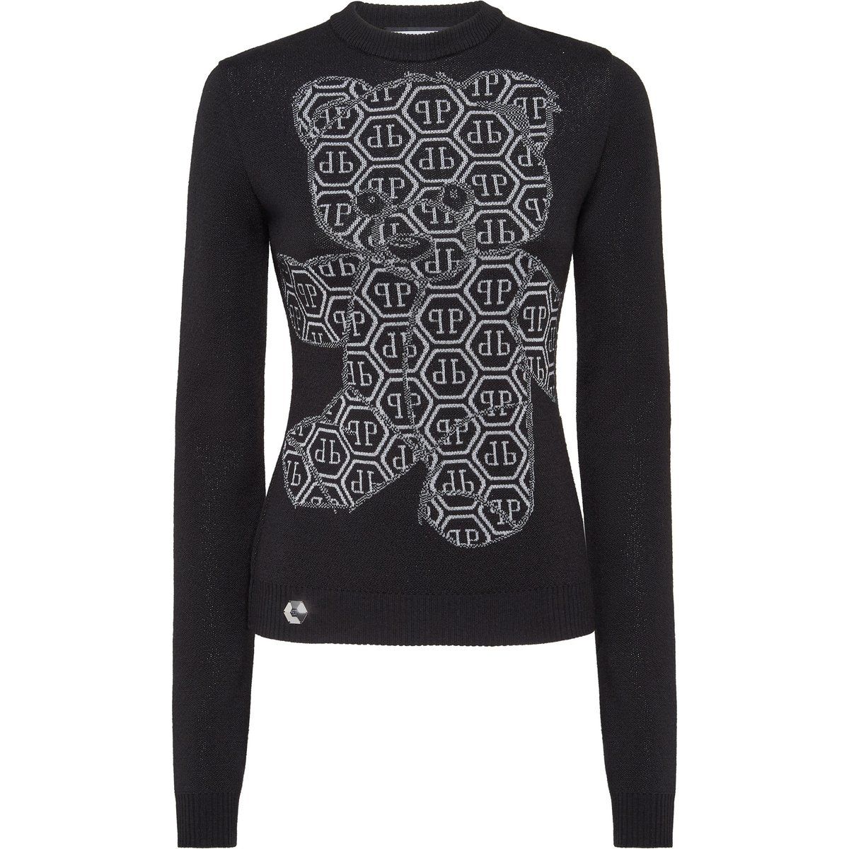 Pullover Round Neck Sexy Pure Strass Teddy Bear