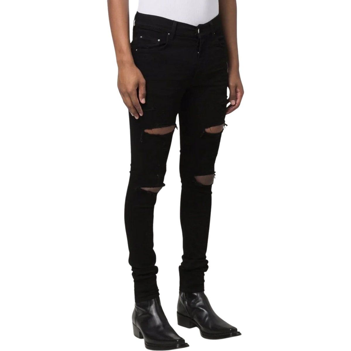 Amiri Slim Fit Thrasher Plus schwarze Denim-Jeans