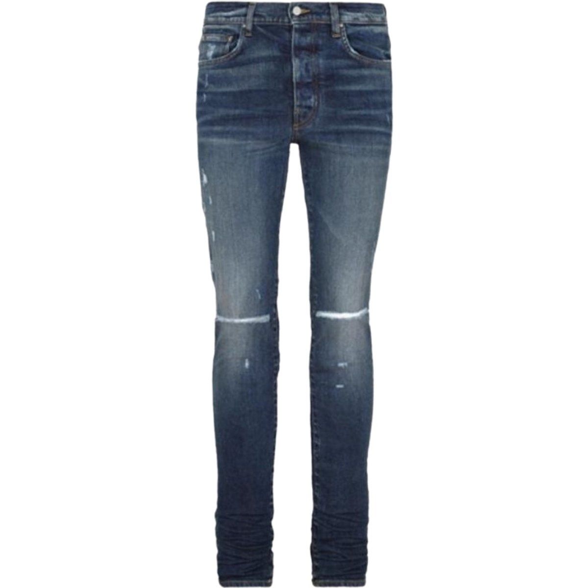Amiri Slim Fit Slash Deep Classic Blue Denim Jeans