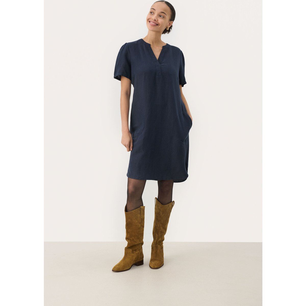 Kleid Gerade Passform blue navy