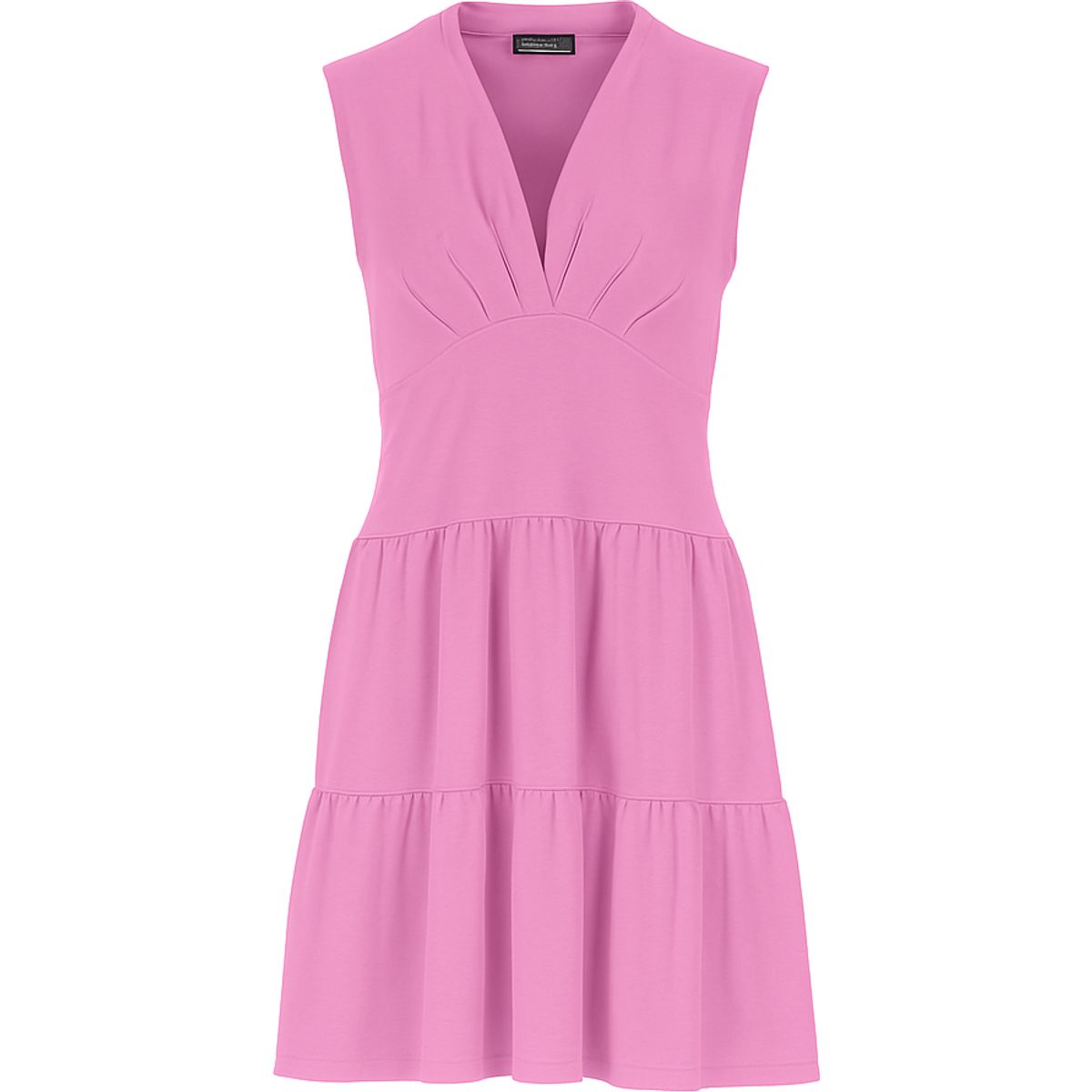 Ärmelloses Jerseykleid mit V-Ausschnitt in Orchidee