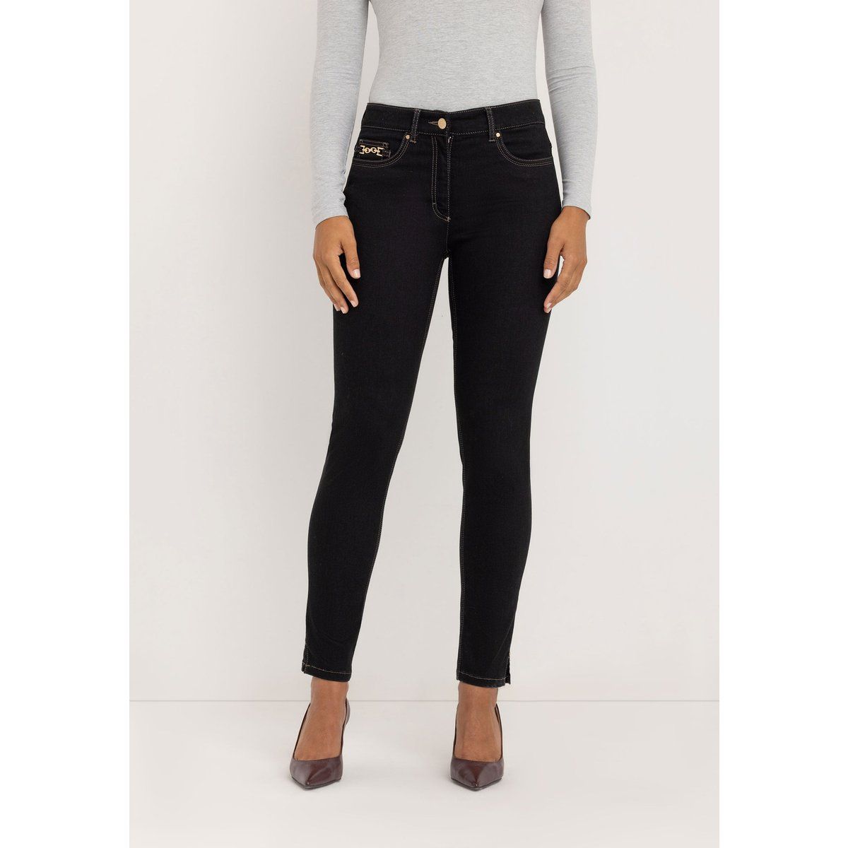 Sarah Bootcut-Hose | Schwarz-Schwarz