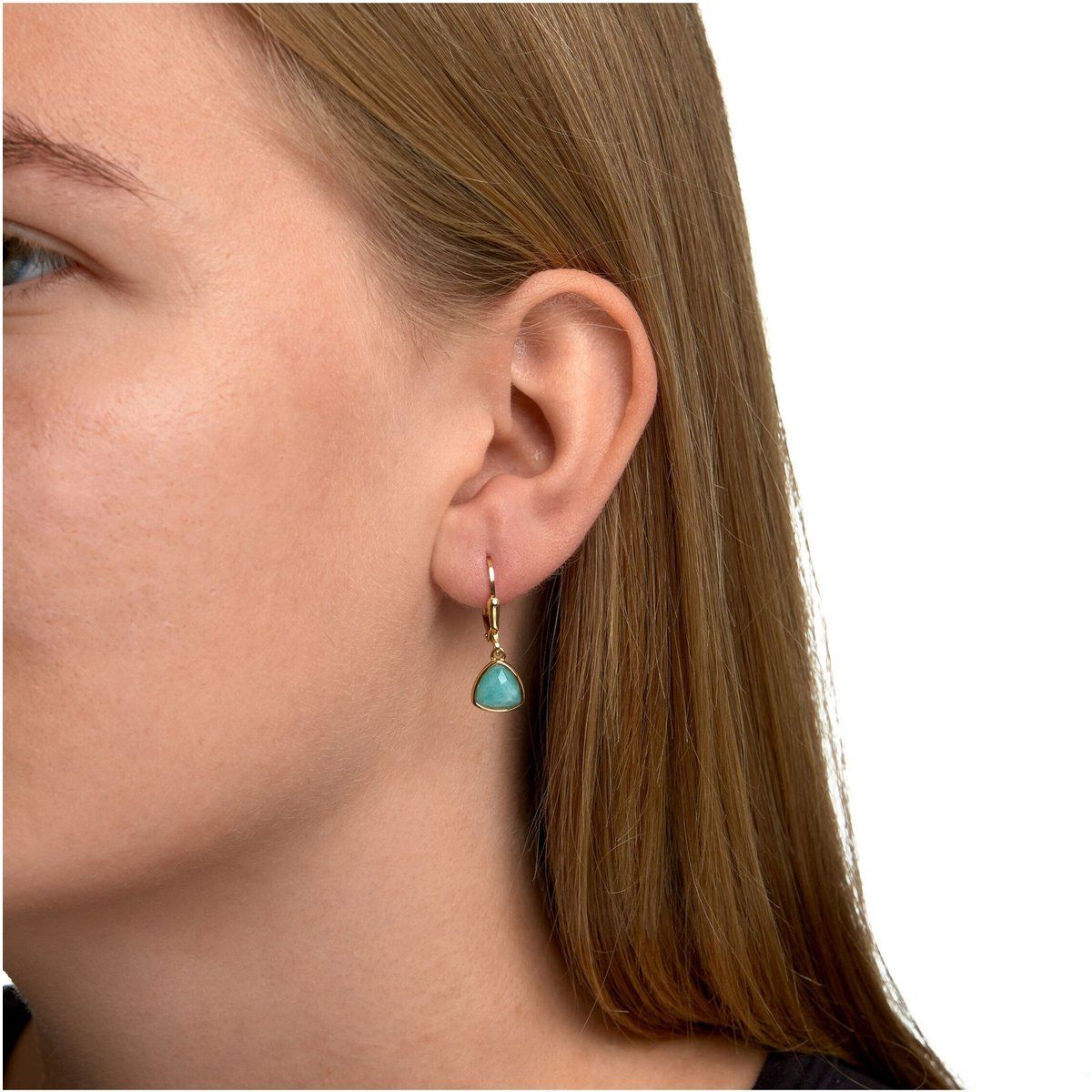 Zeeme Gemstones Ohrringe Silber 925 mit 2x Amazonit