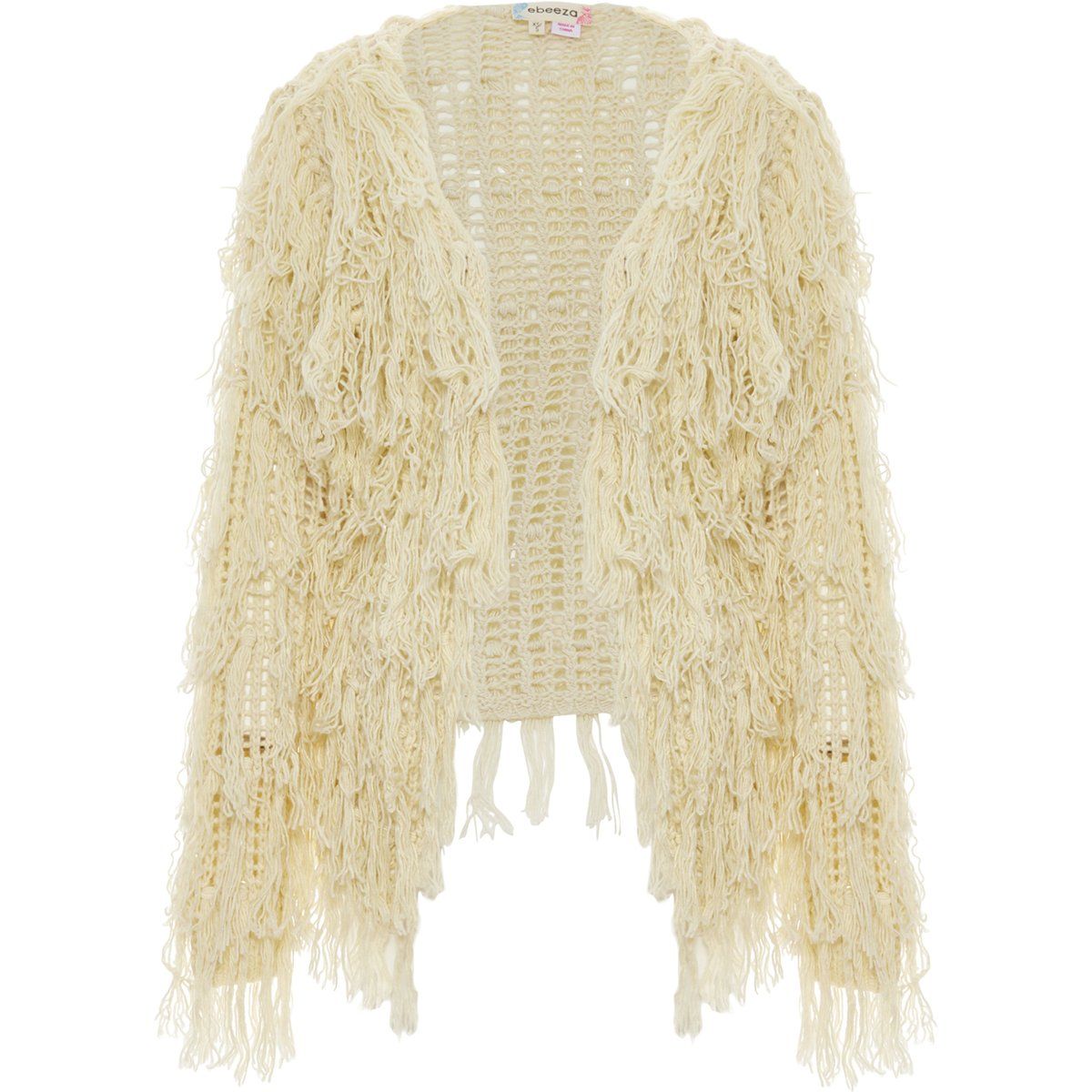 Mymo Strickjacke Frauen Wollweiß
