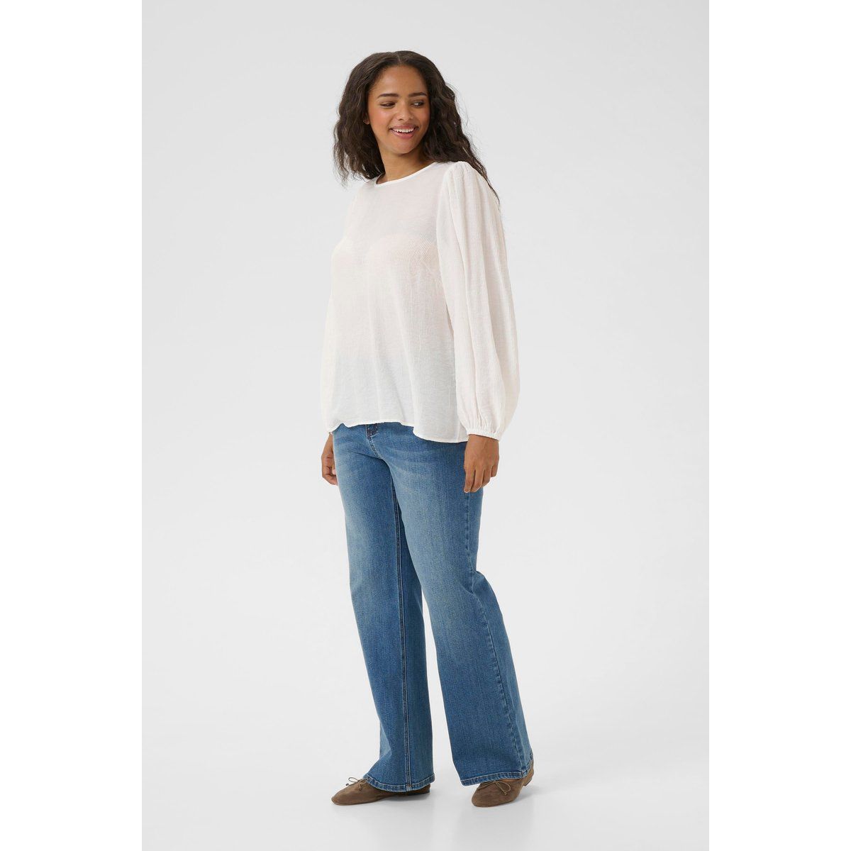 Langarm-Bluse KCviva Langarm-Bluse Regular fit white