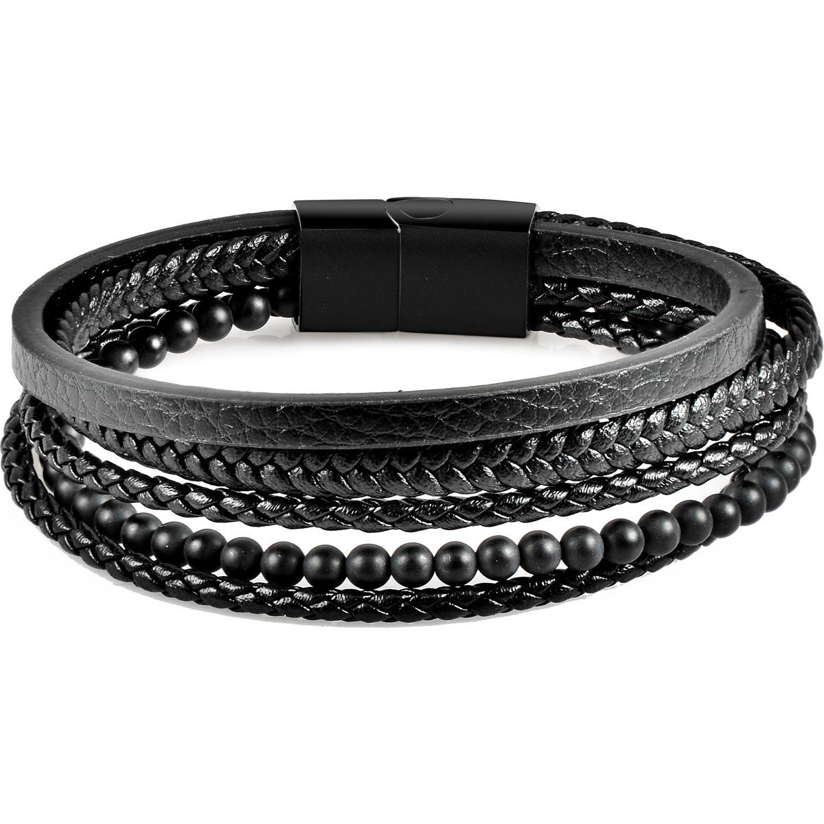 US Polo Assn Jewellery Brandon Schwarzes Armband