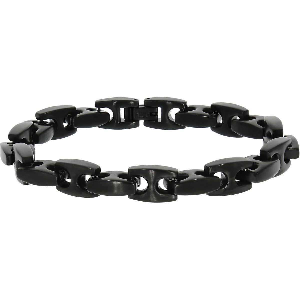 Zeeme Stainless Steel Armband Edelstahl matt glanz schwarz 23,5cm lang