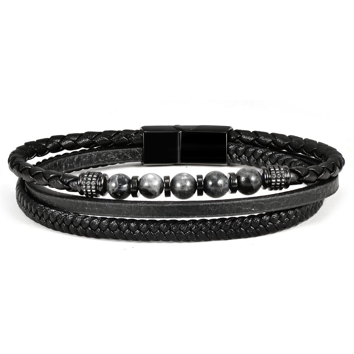 US Polo Assn Jewellery Brandon Schwarzes Armband