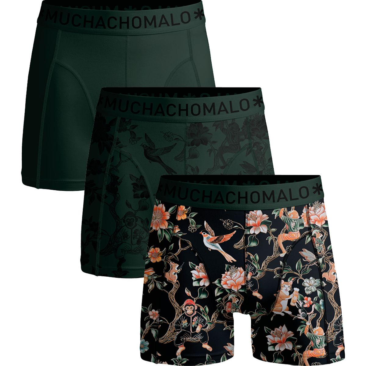 Muchachomalo Herren Boxer Shorts - 3er Pack - Herren Unterwäsche