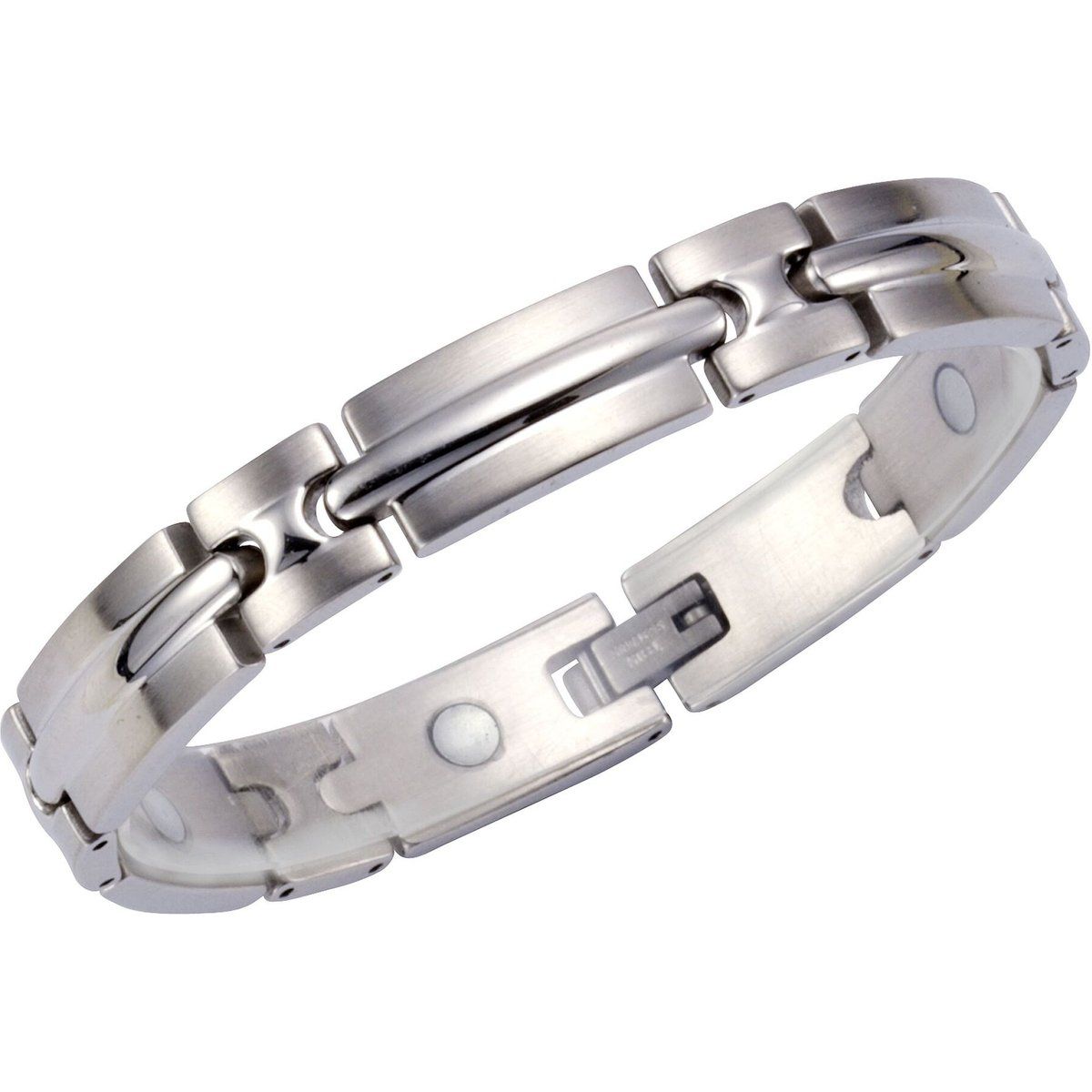Zeeme Stainless Steel Armband Edelstahl glanz matt 19cm lang