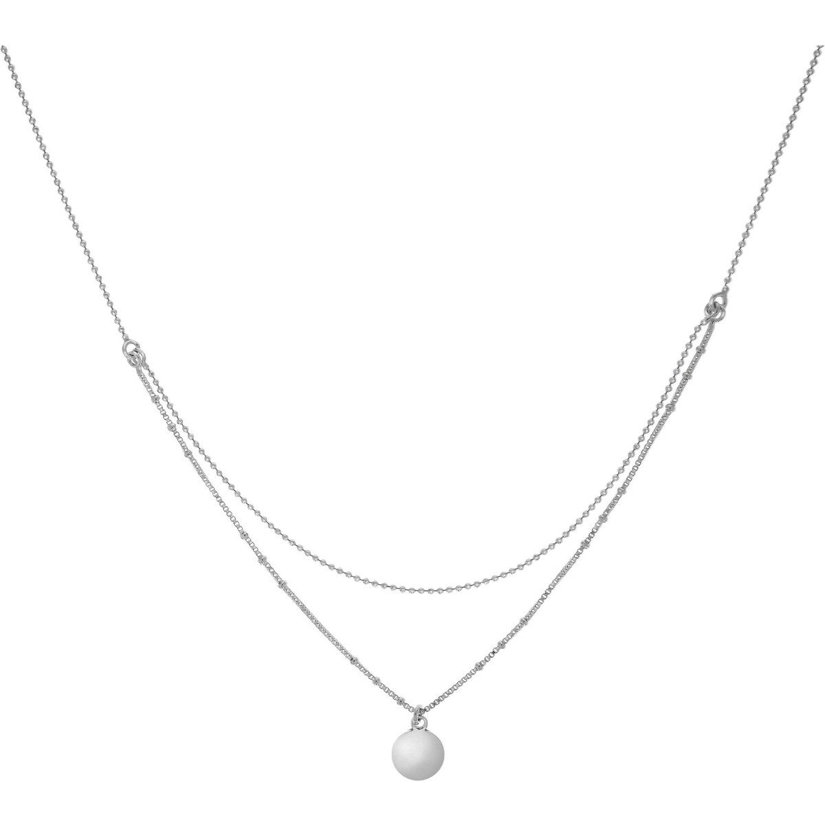 Zeeme Silber Halskette Silber 925 zweireihig 38+5cm lang